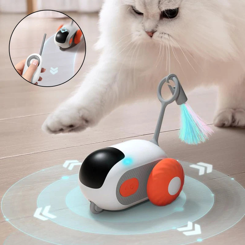 Interactive Cat Toy Car with Remote Control – Self-Moving Smart Toy for Endless Chase & Play
