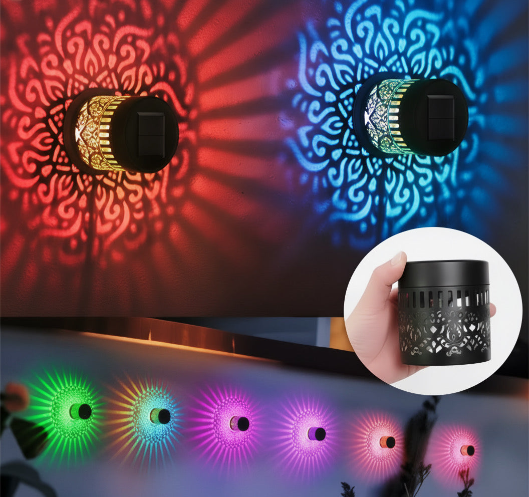 Solar Smart Wall Light Projector – Outdoor Motion LED
