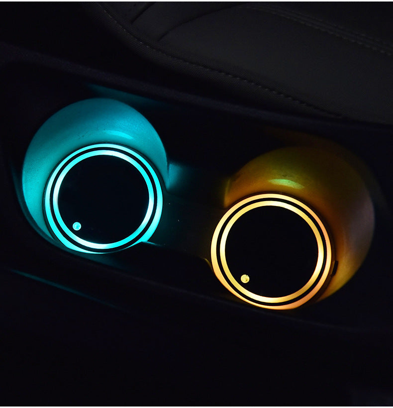 Smart LED Cup Holder Coaster- RGB Lighting, Solar & USB Rechargeable