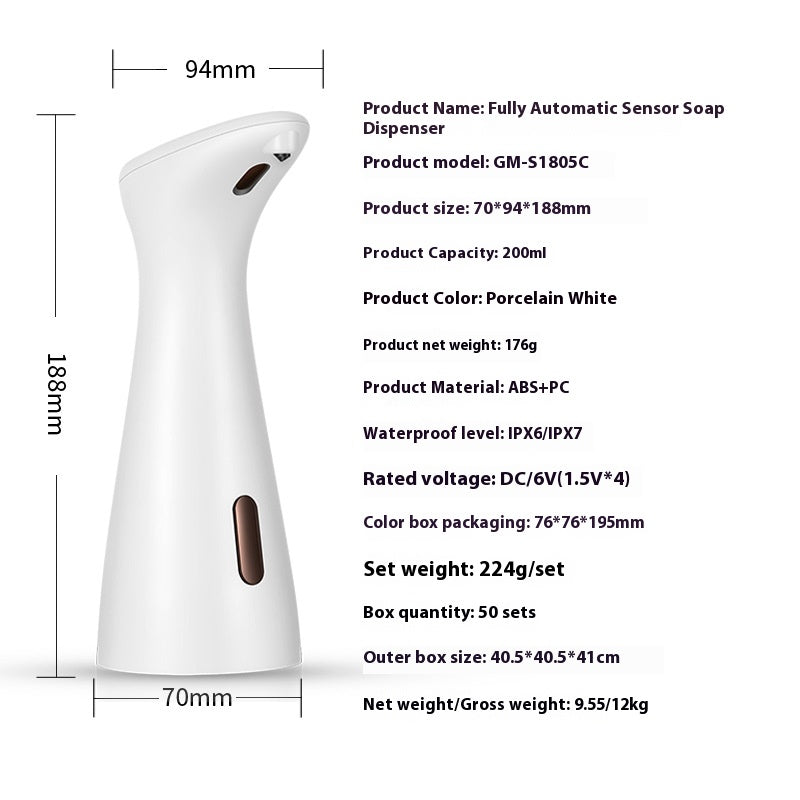 Touchless Infrared Soap Dispenser – Compact Automatic Liquid Pump