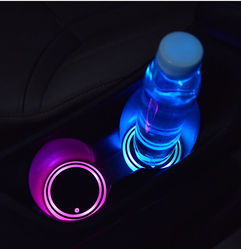Smart LED Cup Holder Coaster- RGB Lighting, Solar & USB Rechargeable