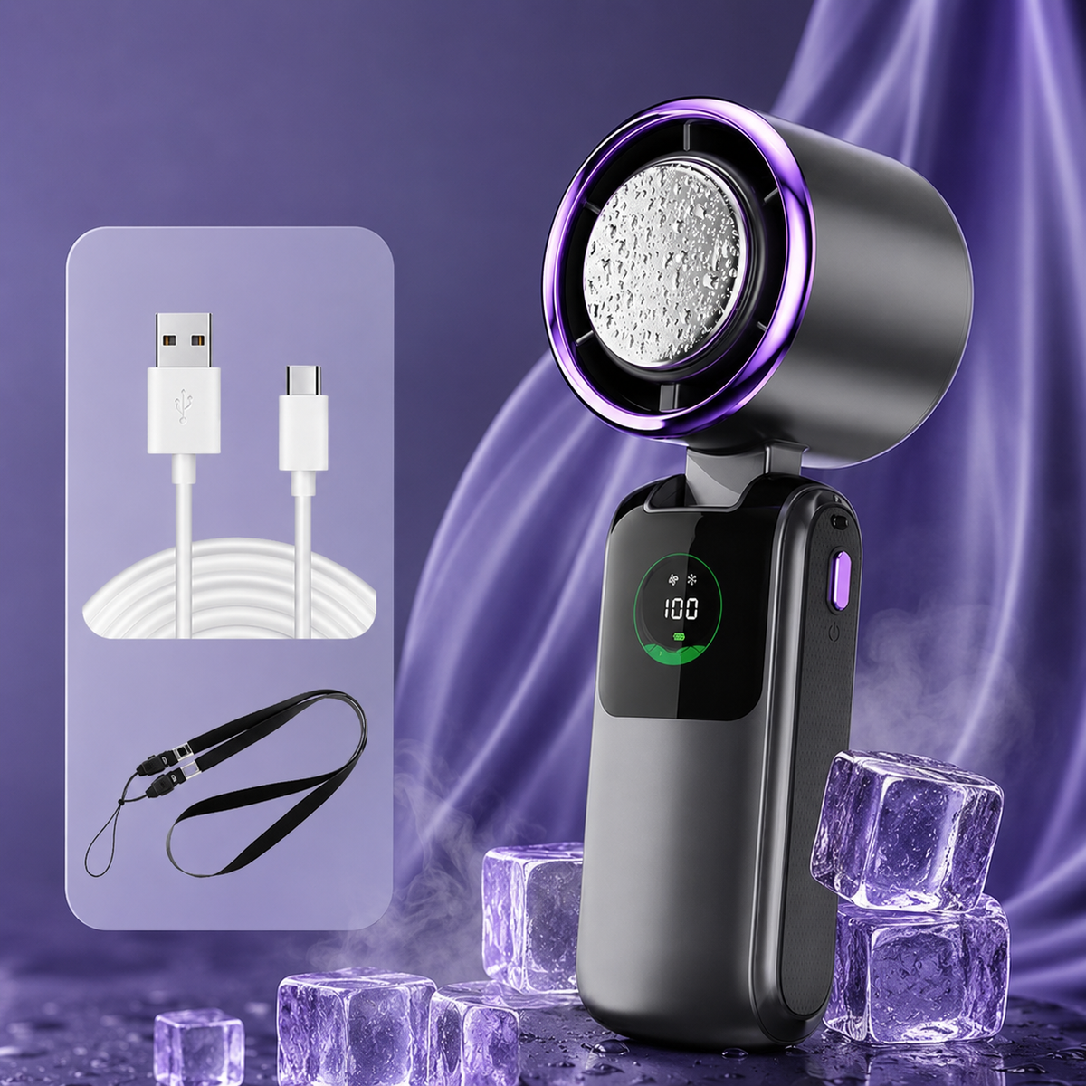 Anti-Sweat Portable Cooling Fan Used For Outdoor Sports, Activity & Labor