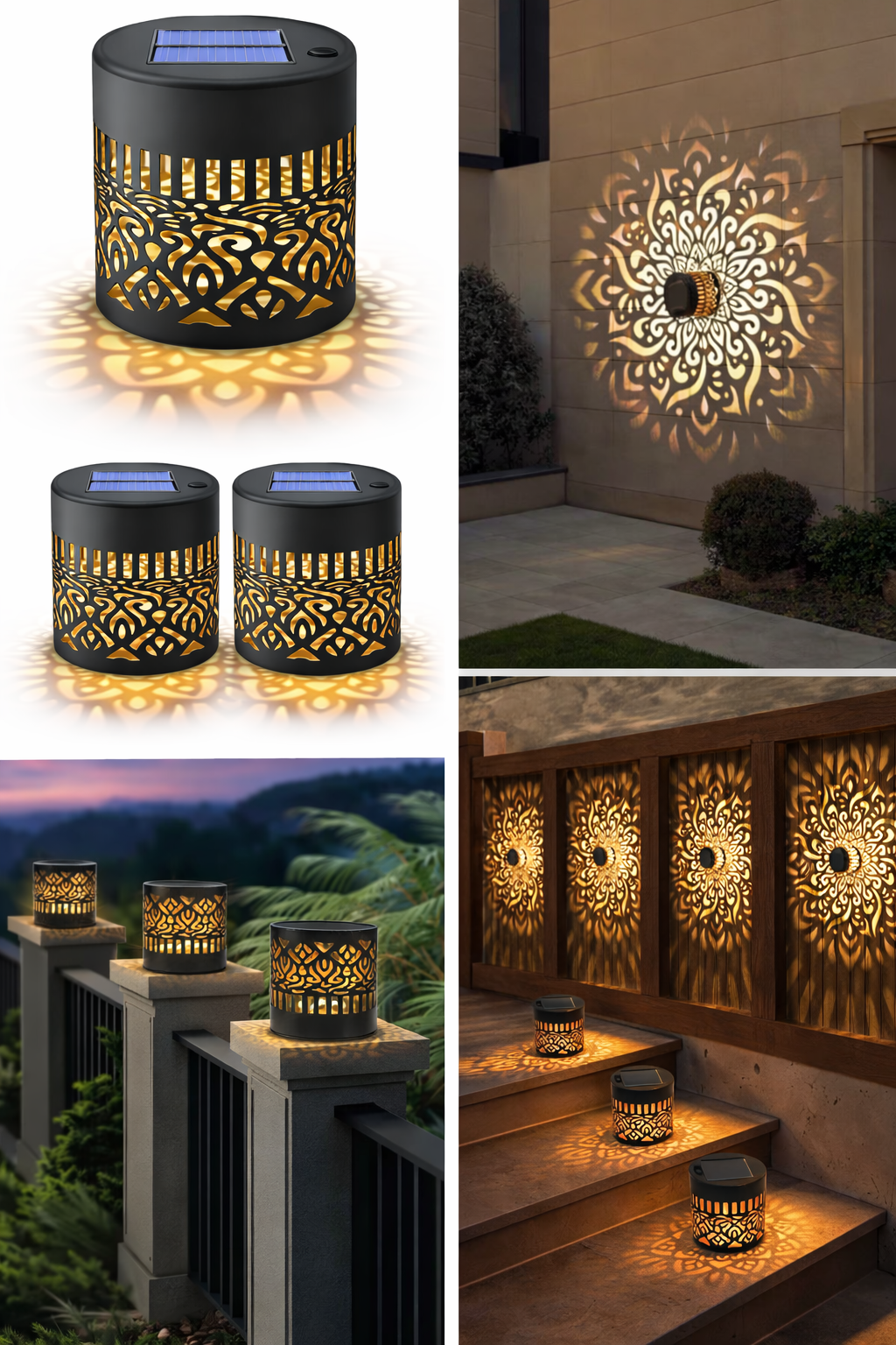 Solar Smart Wall Light Projector – Outdoor Motion LED