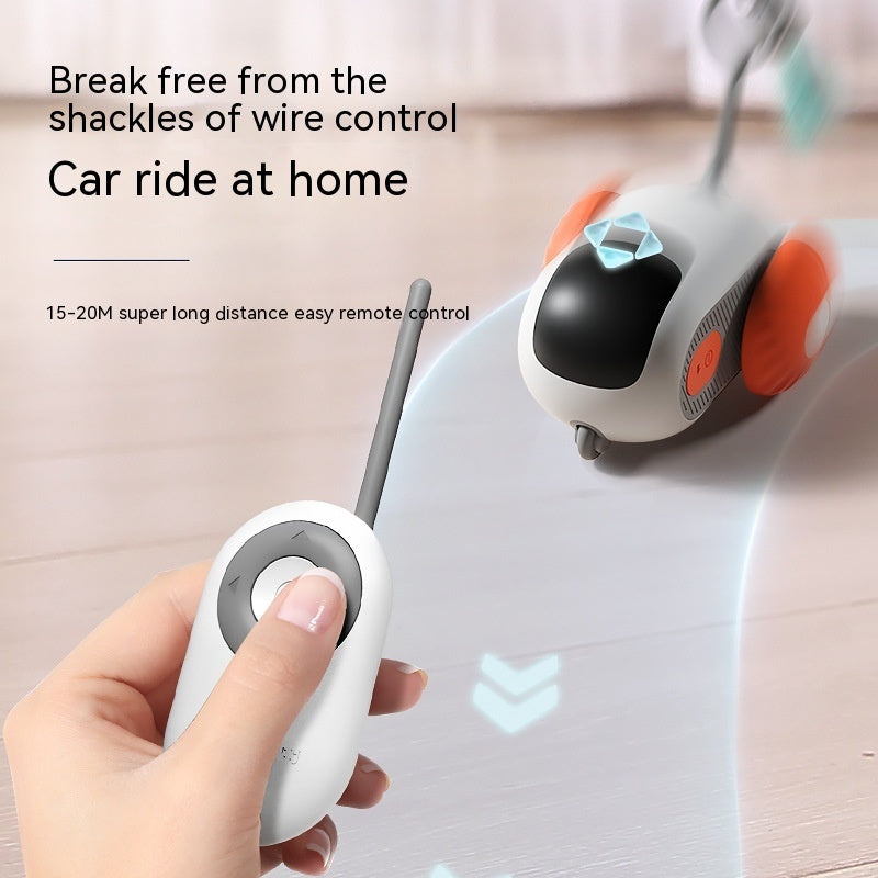 Interactive Cat Toy Car with Remote Control – Self-Moving Smart Toy for Endless Chase & Play