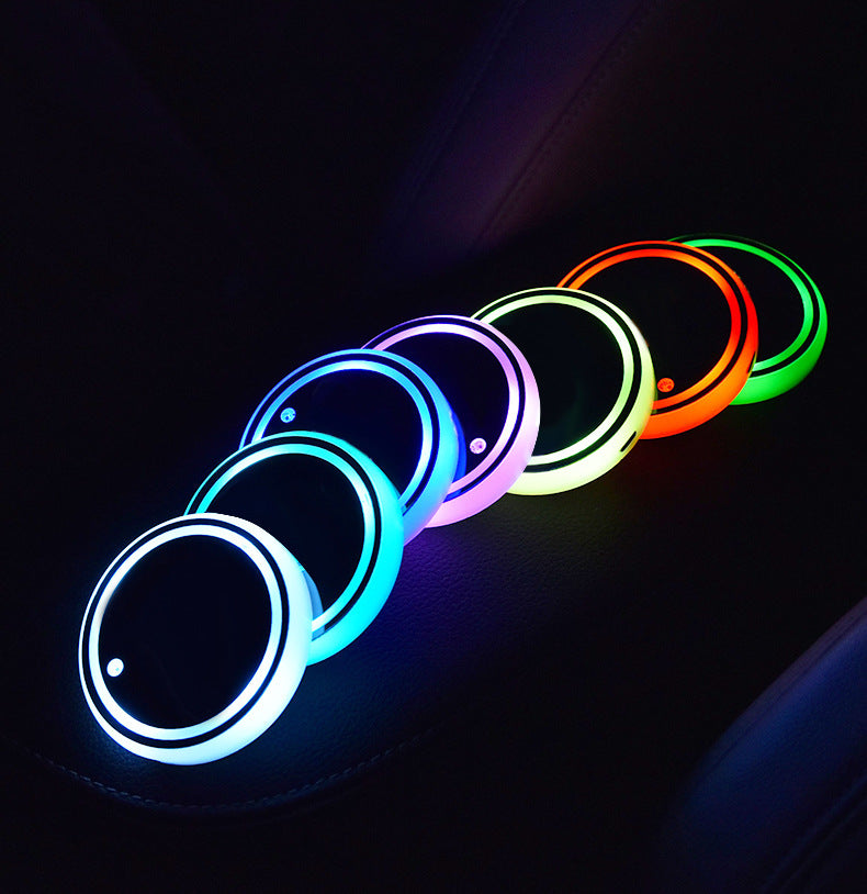 Smart LED Cup Holder Coaster- RGB Lighting, Solar & USB Rechargeable